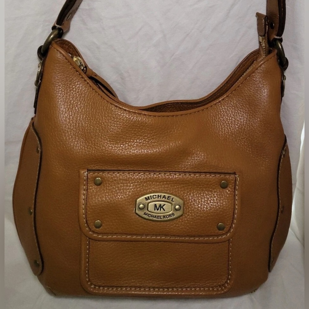 Michael Kors Tan Leather Hobo Bag